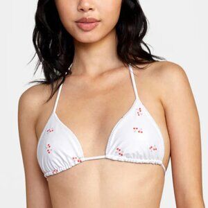 NWT - RVCA HEARTTHROB BILLIE CHERRIES BIKINI TOP XS